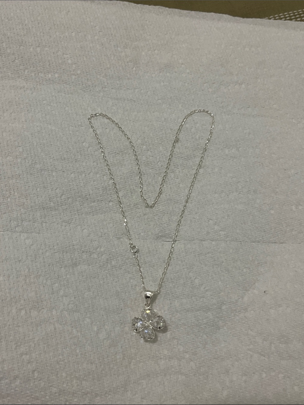 Silver Flower Crystal Pendant Necklace - Elegant Women’s Jewelry